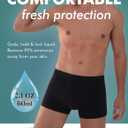 AIRCUTE Urine Incontinence Underwear for Men Washable Leak Proof Absorbency Boxer Briefs with Fly Bladder Control 60ML, 5 Pack (3XL,Black)