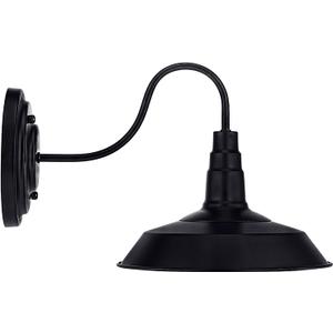 Lightess Black Wall Sconces Lighting Gooseneck Industrial Barn Lights Vintage Farmhouse Wall Lamp, CY-8