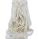 Angelaicos Women's Long Wavy Blonde Wig Halloween Costume Cosplay Party Braids Wigs