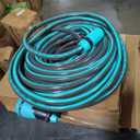 1/2 Inch Garden Hose 100 ft with 8 Pattern Spray Nozzles and Holder Heavy Duty Flexible Garden Water Hose for Yard, Lawn, Car Wash and Outdoor Watering