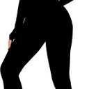 Women's Workout Jumpsuit Yoga Ribbed One Piece Outfits Athletic Tummy Control Long Sleeve Jumpsuit (Black, M)