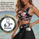 Aqua Eve Two Piece Bikini Skirt Swimsuit - 2 Piece Bathing Suits for Women High Waisted with Pockets 2026 Swimwear (Black, L)