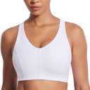 SYROKAN Sports Bras for Women Narrow Racerback Built-in Contour Cup Padded Medium Impact Training Yoga Bra Small