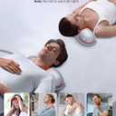 Heated Neck Stretcher with Red Light Therapy, Wireless Cervical Traction Device for TMJ Pain Relief and Shoulder Relaxer, Neck Traction Massager Pillow for Home/Office Used, Grey