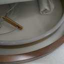 LED Ring Chandelier Dimmable Gold Walnut Wood Chandeliers, 30W Downlight