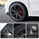 Wheel Cover for Model Y 19 Inch 2019 2020 2021 2022 2023 2024 Upgrade Abs Matte Black Hubcaps (Sports)