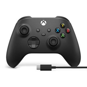Xbox Core Wireless Gaming Controller + USB-C Cable  Carbon Black Series X|S, One, Windows PC, Android, and iOS