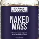 NAKED Double Chocolate Mass - 1,260 Calories, 50G Protein, Nothing Artificial. All Natural Weight Gainer Protein Powder - 8Lb Bulk, GMO Free, Gluten Free & Soy Free, Best By: 06/2027