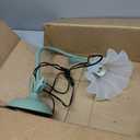 Green Glass Table Lamp, Modern Floral Shape Bedside Lamp, Table Lamp Flower Shaped Atmosphere Night Light, 19.6 inches Flower Table Lamps for Bedroom Girl's Room Living Room Bedroom Office