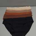 Women's Seamless Underwear 6-Pack, Like a Second Skin, No Show No Feel, Mid/Low Rise Bikini for Everyday Comfort (Medium, Multicolor - 5)