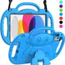 SUPLIK Kids Case for New iPad 11th Gen (A16) 11-inch 2025 & 10th Generation 10.9" 2022 & Air 11" 2025/2024 & Air 5th/4th Gen & Pro 11, Durable Shockproof Cover with Shoulder Strap Handle Stand, Blue