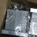 2 Northlight 6" Silver Glittered Gift Box with Bow Christmas Stocking Holder