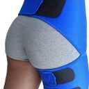 Hip Brace for Sciatica Pain Relief, Thigh Injury, Pulled Groin Muscles, Hip Fler Strain, Hamstring Pull, Sacroiliac SI Joint, Sciatic Nerve, Labral Tear - Compression Support Wrap Stabilizer for Men, Women (Blue)