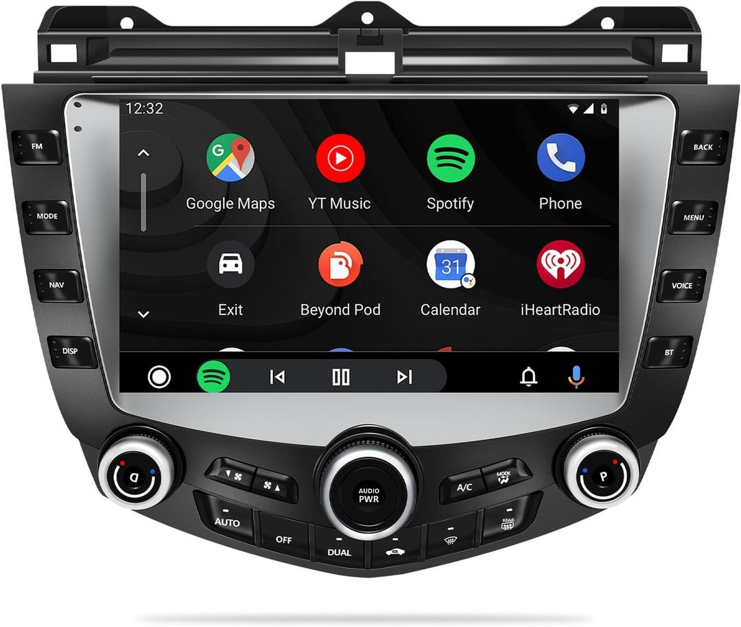 4G+64G Compatible with Honda Accord 7 Models from 2003 to 2007, Android 12 car Audio, 9-inch high-Definition Touch Screen, Audio Backup Camera Multimedia Host, GPS Navigation Radio Player