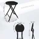 18 Inch Folding Stool with Handle, Folding Chair, 600 lbs Capacity Portable Foldable Bar Stool with Non-Slip Feet, Collapsible Stool for Indoor Outdoor Use