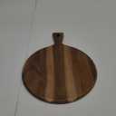 Acacia Wood Cutting Board with Handle Wooden Chopping Board Round Cutting Boards for Kitchen Decor Large Charcuterie Board Tray Teak Meat Cheese Board Bread Serving Platter Butcher Block Pizza Board