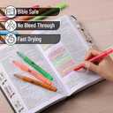Mr. Pen- Gel Highlighters, 12 Pack, Assorted Colors, Bible Highlighters for Bibles That Do Not Bleed