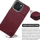 GUERNICA for iPhone 15 Wallet Case with RFID Blocking Card Holder for Women Men, Kickstand Shockproof Phone Case for iPhone 15(6.1"),Wine Red