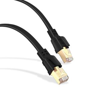 Cat8 Ethernet Cable 10FT - 40Gbps 2000MHz High Speed LAN Cable with Gold-Plated Connectors Shielded for Indoor/Outdoor Use (30AWG Heavy Duty)