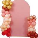 Peomeise 7.2FT Wedding Arch CoverDusty Rose Arch Backdrop Cover Stretchy Spandex Backdrop Stand Covers for Birthday Party Ceremony Banquet Decor(86.4" L x 48" W)