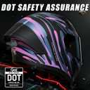 CYRIL Full Face Motorcycle Helmets for Adults Men & Women with Tinted and Clear Visor Meet Dot Approved, Medium