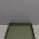 10"x10" Small Square Wood Decorative Tray for Office, Ottoman, Bathroom, Entry, Remote Controls, Countertop Organizer, Candle Tray - Loden Green