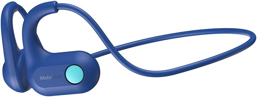 2 x Kids Bluetooth Headphones, Bluetooth 5.4 Air Conduction Open Ear Headphones, Ultra-Light, Stereo Sound with Mic, IPX5 Waterproof, 15H Playtime, Perfect for School and Outdoor Activities-Blue