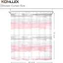 KOMLLEX Abstract Grey Pink Shower Curtain for Women Bathroom Decor 60Wx72H Modern Striped Aesthetic Minimalist Geometric Simple Neutral Watercolor Painting Fabric Waterproof Polyester 12 Pack Hooks