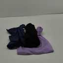 Neer 3 Pack Women's Capri Pants, Cotton Wide Leg Basic Sweatpants Lounge Loose Fit Casual Drawstring Yoga Capris with Pockets (Large, Black, Gray Blue, Light Purple)