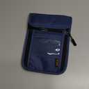 Travel Neck Wallet RFID Blocking  Hidden Passport Holder & Anti-Theft Money Pouch for Men & Women, Lightweight Concealed Undergarment Organizer with Adjustable Strap, Secure Document Holder (Dark Blue)