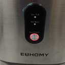 EUHOMY Nugget Ice Makers for Countertop with Ice Scoop & Basket, Self-Cleaning Sonic Pebble/Pellet Ice Maker Machine with 35lbs/24H Soft Ice for Home/Kitchen/Office, Stainless Steel, Silver