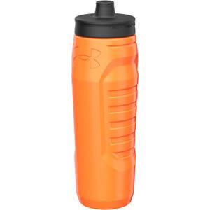 Under Armour Squeeze Water Bottles, 32 oz Water Bottles, Sideline Sports Water Bottle with Quick-Shot Lid, Quick & Easy Hydration, Gym Water Bottles, Squeeze Bottle, 1 32oz Bottle (Blaze Orange)