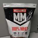 Muscle Milk 100% Whey Protein Powder, Chocolate, 5 Pound, 66 Servings, 25g Protein, 2g Sugar, Low in Fat, NSF Certified for Sport, Energizing Snack, Workout Recovery, (EXP 01/15/26)