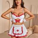 Avidlove Sexy Lingerie for Women Cosplay Lingerie Set Contrast Lace Costume Set(5pack)