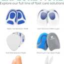 Homergy Metatarsal Foot Pads - Soft Gel Ball of Foot Cushions for Pain Relief, Ultra-Thin Sleeve Design, Stays in Place, Breathable & Reusable - Fits Heels, Flats, Sneakers (4 Pads / 2 Pairs)