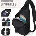 Pritent Crossbody Bags for Women Men Trendy Sling Bag Backpack Casual Chest Bag with Convertible Shoulder Strap