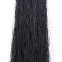 Horse Tail Extensions with Braided Horsehair Loop, Blunt Cut Bottom, 34-36 inches Long and 1/2 lb Weight (Jet Black)