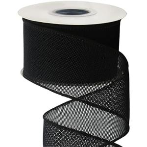 Black Burlap Ribbon for Crafting — 3 Inch x 10 Yards Burlap Wired Ribbon for Christmas Home Decor Gift Wrapping DIY Crafts Wedding Bow Making Wreath