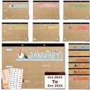 2025-2026 Teacher Desk Calendar | 15-Month (Oct 2025 - Dec 2026) Large 1711 Inches | Monthly Desktop Planner for Classroom, Home & Office | Bonus Holiday Planner Stickers
