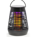 PIC Portable Bug Zapper, 600V Solar Powered Insect Trap & Fly Zapper for Outdoor Use, LED Flickering Flame, Activates Automatically in Dark, Weatherproof Outdoor Fly Trap, Kills Bugs on Contact