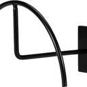 Black Painted Steel Wall Mounted Hat & Helmet Rack - 4 Pcs Multifunctional Cap Holder Organizer for Bedroom, Entryway