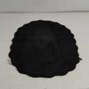 DII Crochet Collection Reversible Bath Mat, Small Oval, 17x24, Black