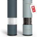 LARS NYSØM Salt and Pepper Grinder Set 2 pieces I Salt Pepper Mill with Adjustable Ceramic Grinder I Design Spice Grinder Set Manual (Blue)