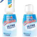 WET & FORGET Shower Ultra Cleaner Mist Vanilla Scent No-Scrub Weekly Bathroom Spray for Fiberglass, Tile, Glass, Grout & More, 1 Spray and 1 Refill, 20oz each
