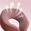 SPRFUFLY Super Soft Travel Pillow, 100% Memory Airplane Pillow with Sleep Mask and Ear Plugs, Breathable Removable Cover & Ergonomic Design - Essentials Neck Pillow for Airplane, Office & Home Use (Pink)