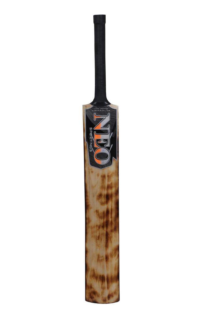 NEO Bllack Burn Edition Cricket Tennis Ball Bat, Wooden Scoop Design, Kashmir Willow| Medium to Heavy Tennis Ball| - Pack of 1 (Heavy 850 to 1000 GMS)