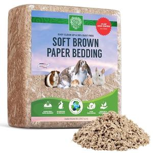 Small Pet Select Premium Small Animal Bedding, Natural Soft Paper Bedding for Small Indoor and Outdoor Pets, Made in USA, 56 L Pack,Beige