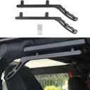 JeCar Rear Grab Handles Aluminum Grab Bars Compatible with Jeep Wrangler 2007-2018 JK 4-Door Sports Sahara Rubicon X, Black