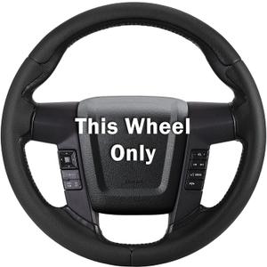 Steering Wheel Cover for Ford F150 2009-2014/ Ford Expedition 2015-2017, Car Steering Wheel Cover Protector Accessories for Ford (Black)