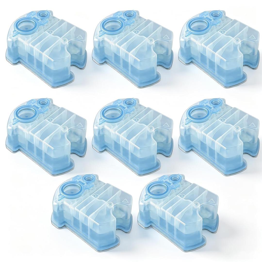 Clean & Renew Refill Cartridges Compatible with Braun Electric Shaver Cleaner Solution for Clean&Charge Cleaning System (8-packs),ASUCDEI
